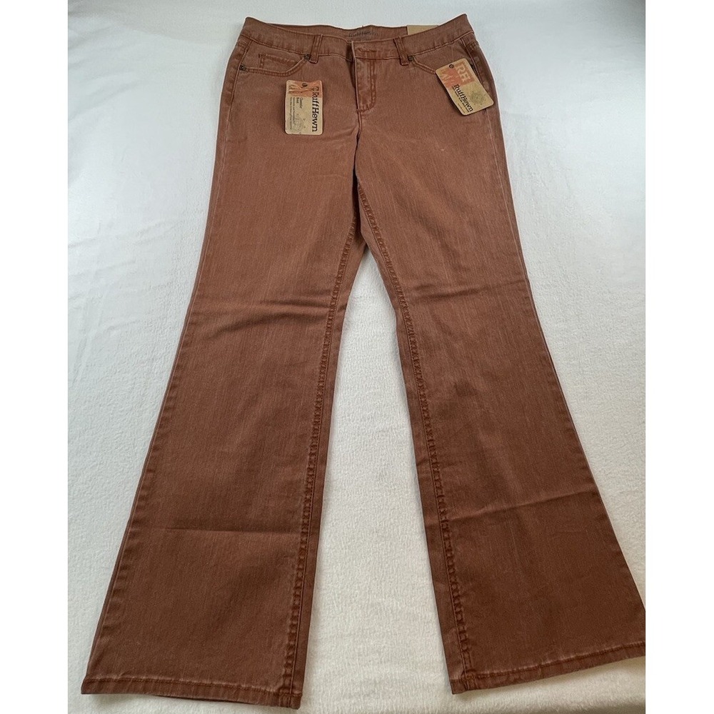 Ruff Hewn NWT Women's Classic Boot Jean Size 12 Avg Orange (Palm Bark)